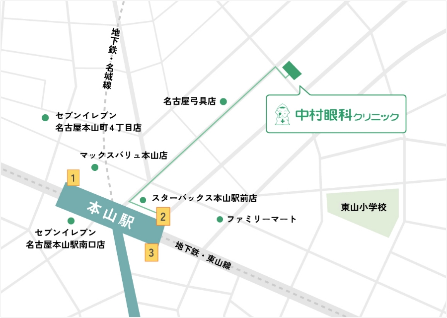 中村眼科へのアクセスマップ